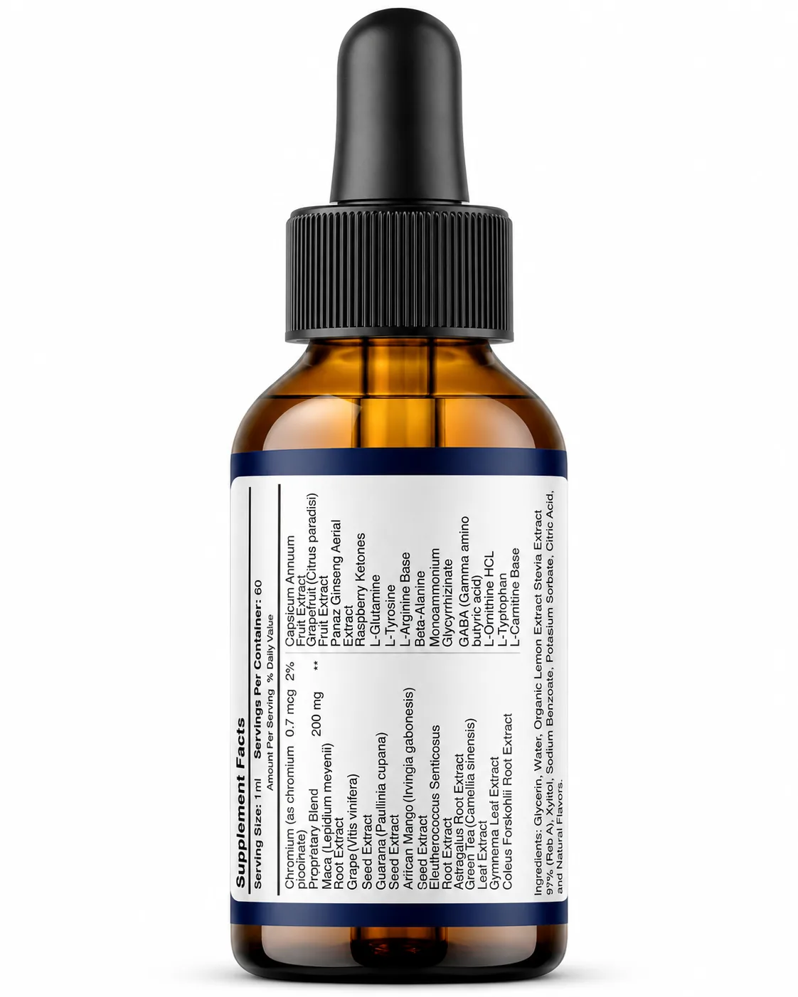 CardioFlush Supplement Facts label